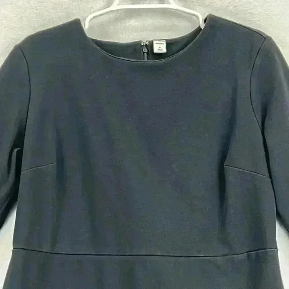 Old Navy Women’s Dress Size XL Black Cotton/Spandex Knit 3/4 Sleeves Back Zipper - Picture 3 of 10